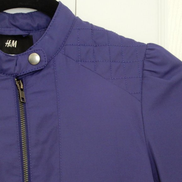 H&M Purple woman’s or junior’s Bomber Jacket in size 2 - Picture 4 of 14